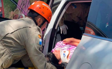 Fernanda Brum sofre acidente de carro na Rio-Santos, em Angra dos Reis