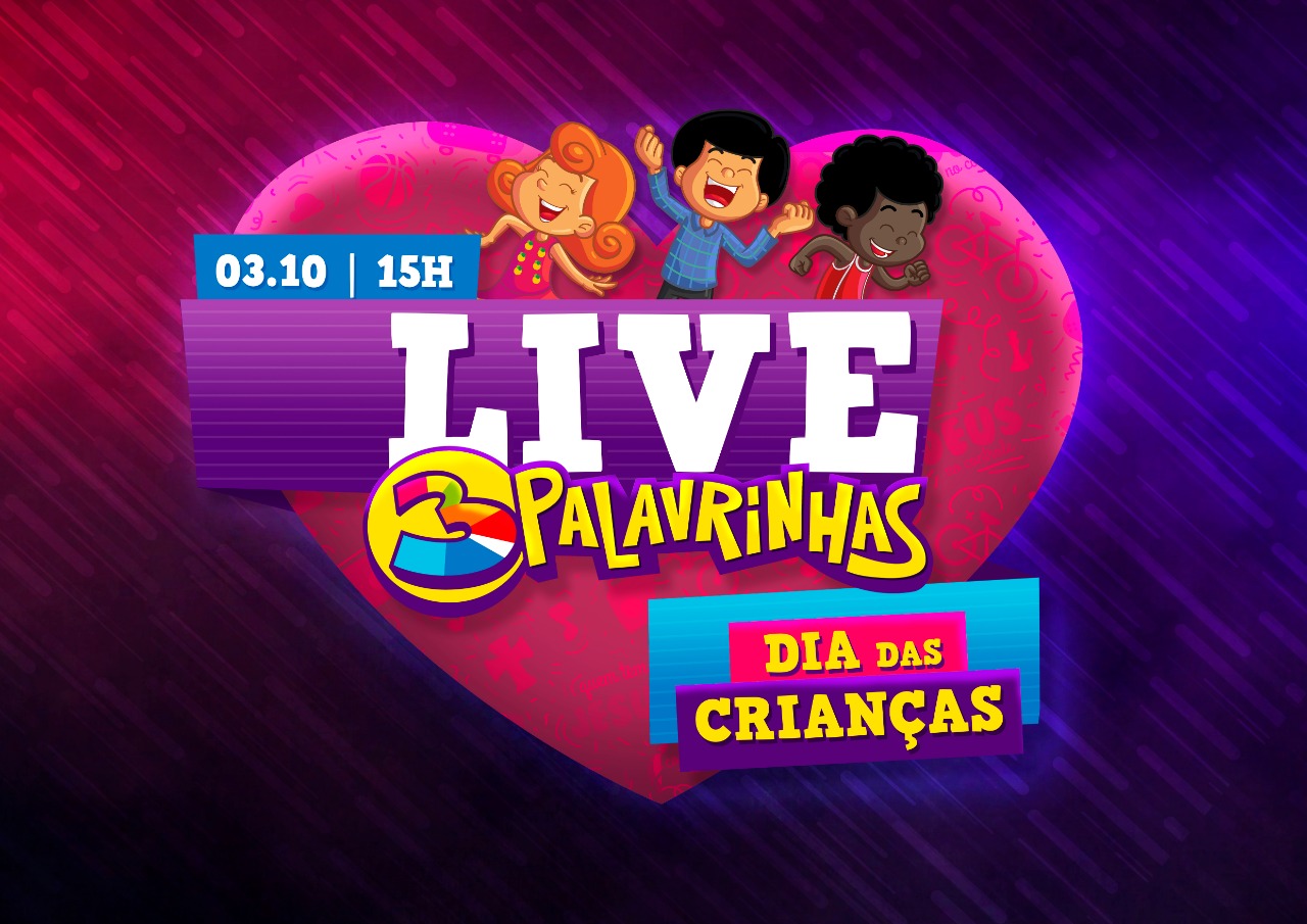 "3 Palavrinhas" promove live em comemoração ao Dia das Crianças