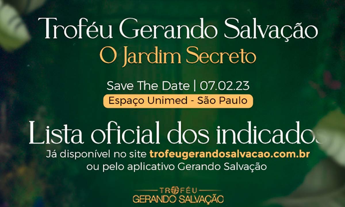 Troféu Gerando Salvação 2023 está com votações abertas e será realizado em fevereiro